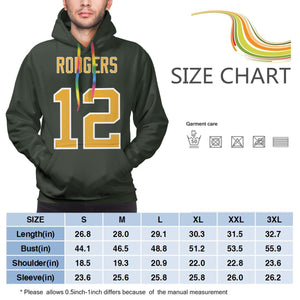 #12 Aaron Rodgers Hoodies For Men