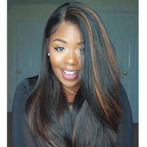 Black/Brown Ombre Human Wig