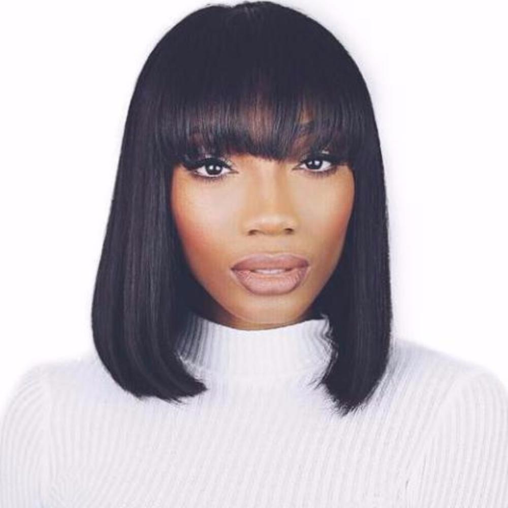 Bangs Bob Haircut Lace Front Wig