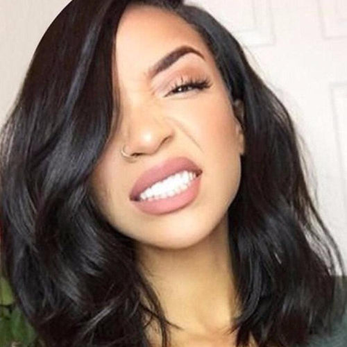 16 Inch Full Lace Wavy Bob Wig
