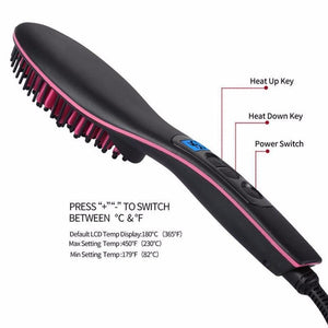 Ceramic Hair Straightening Brush