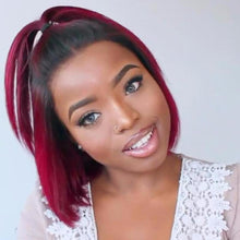 Load image into Gallery viewer, 12” Bob Lace Front Silky Wig