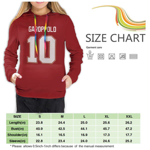 #10 Jimmy Garoppolo Hoodies For Women