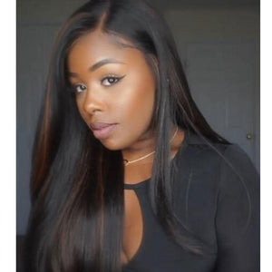 Black/Brown Ombre Human Wig