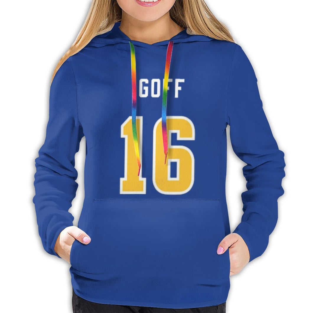 #16 Jared Goff Hoodies For Women