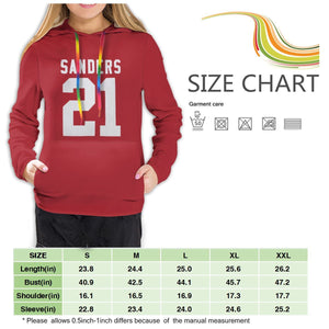 #21 Deion Sanders Hoodies For Women