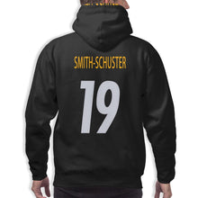 Load image into Gallery viewer, #19 JuJu Smith-Schuster Men&#39;s Long Sleeve Hooded Print Steelers Football Team Pullover Hoodies