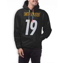 Load image into Gallery viewer, #19 JuJu Smith-Schuster Men&#39;s Long Sleeve Hooded Print Steelers Football Team Pullover Hoodies