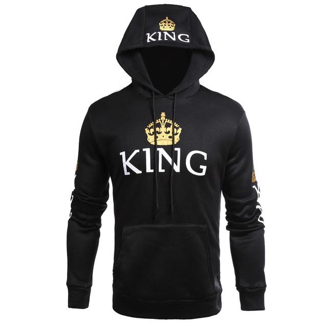 BLACK - King Queen Hoodies