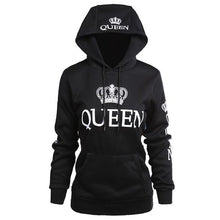 Load image into Gallery viewer, BLACK - King Queen Hoodies