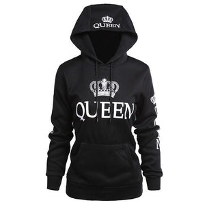 BLACK - King Queen Hoodies